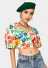 Bright Florals Crop Top sold by Dolls Kill