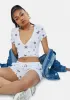 Text Ur Ex Star Lettuce Hem Crop Top sold by Dolls Kill