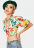 Bright Florals Crop Top sold by Dolls Kill