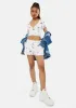 Text Ur Ex Star Lettuce Hem Crop Top sold by Dolls Kill