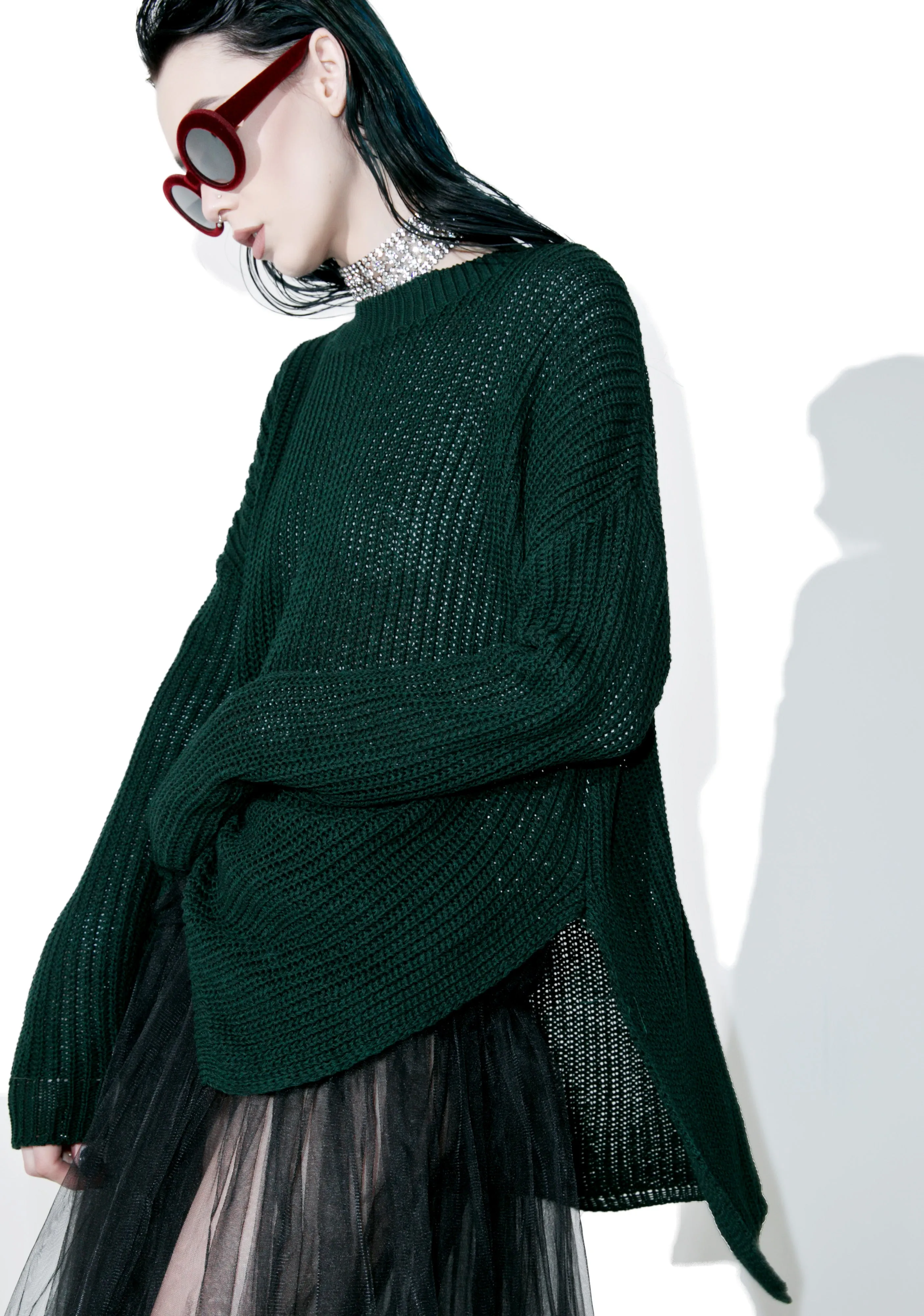 Collaboration High-Lo Split Sweater sold by Dolls Kill product image thumbnail 3