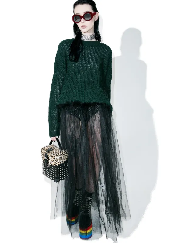 Collaboration High-Lo Split Sweater sold by Dolls Kill