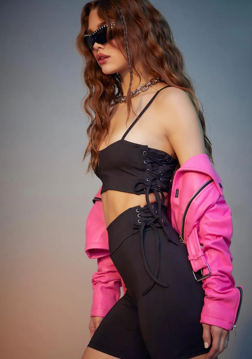 Midnight Vibe Check Bike Shorts Set sold by Dolls Kill product image thumbnail 2