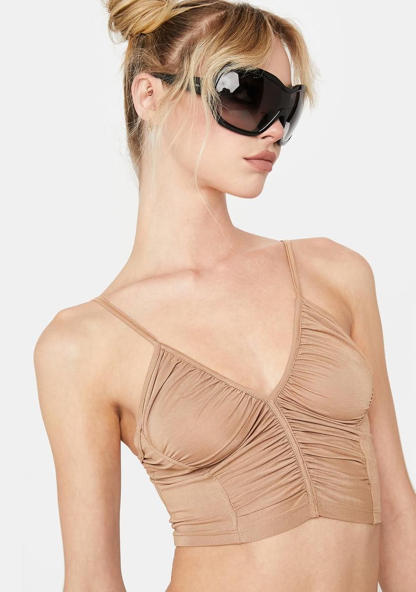 Air Kisses Ruched Crop Top sold by Dolls Kill product image thumbnail 2