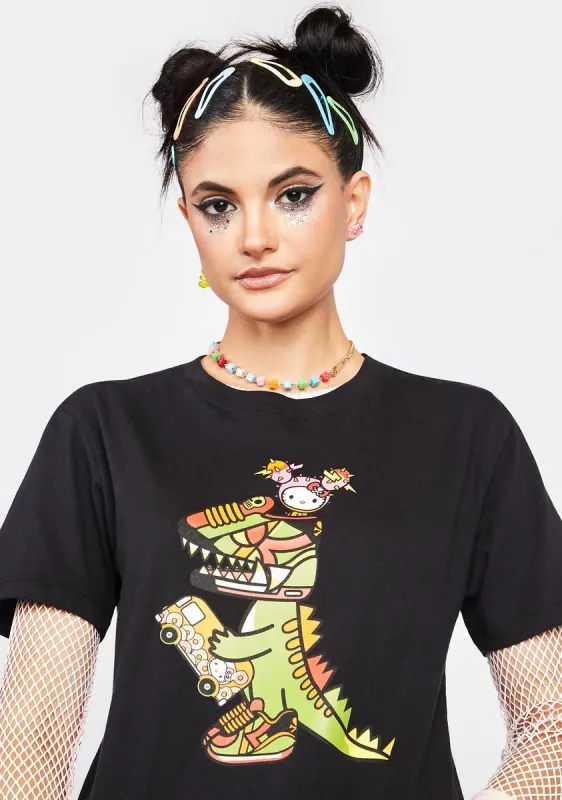 x Hello Kitty Kaiju Attack Graphic Tee sold by Dolls Kill