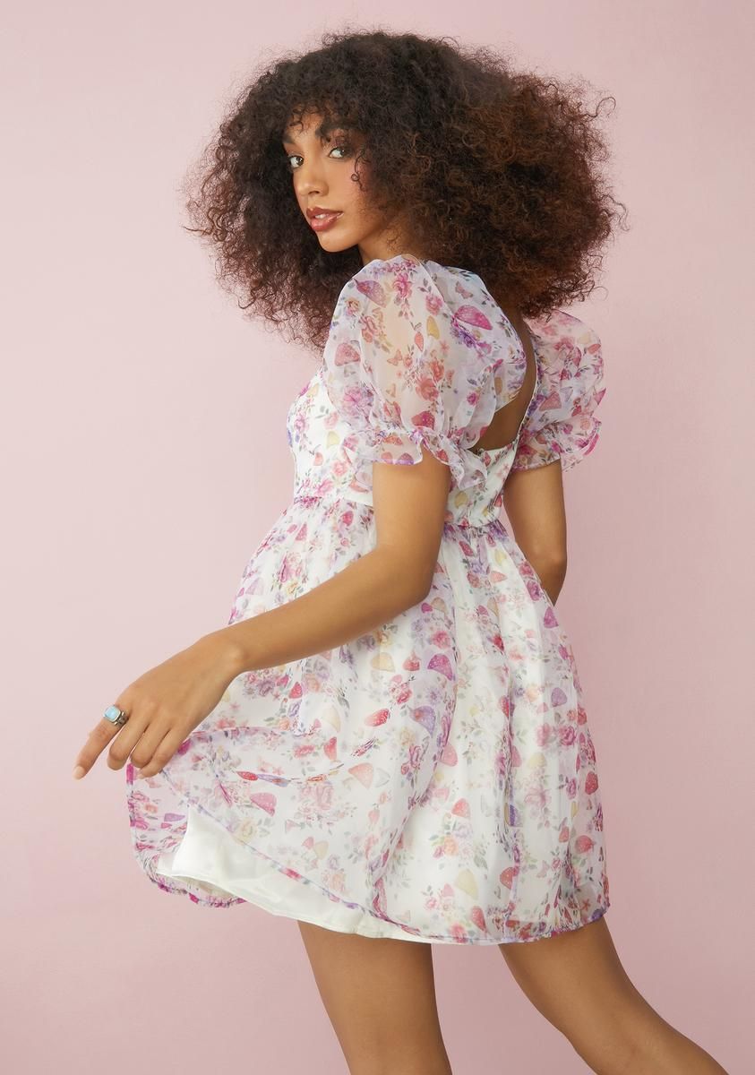 On A Whim Chiffon Babydoll Dress sold by Dolls Kill product image thumbnail 4