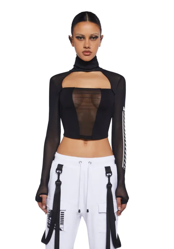 Digital Dreamland Long Sleeve Top sold by Dolls Kill
