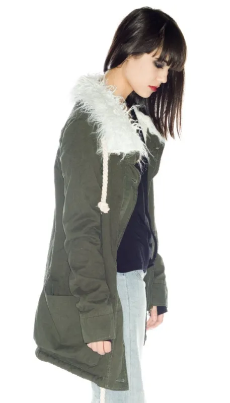 Moss Defender Duffle Coat sold by Dolls Kill