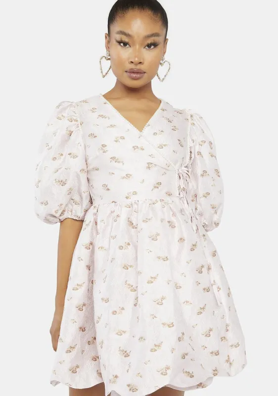 Lunar Floral Jacquard Dress sold by Dolls Kill