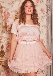 Plus Love Your Touch Mini Skirt sold by Dolls Kill