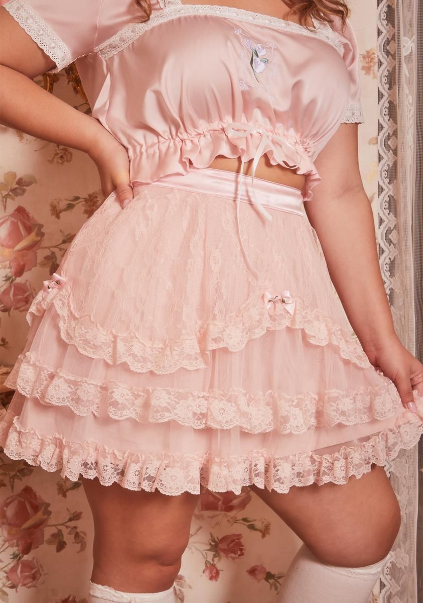 Plus Love Your Touch Mini Skirt sold by Dolls Kill