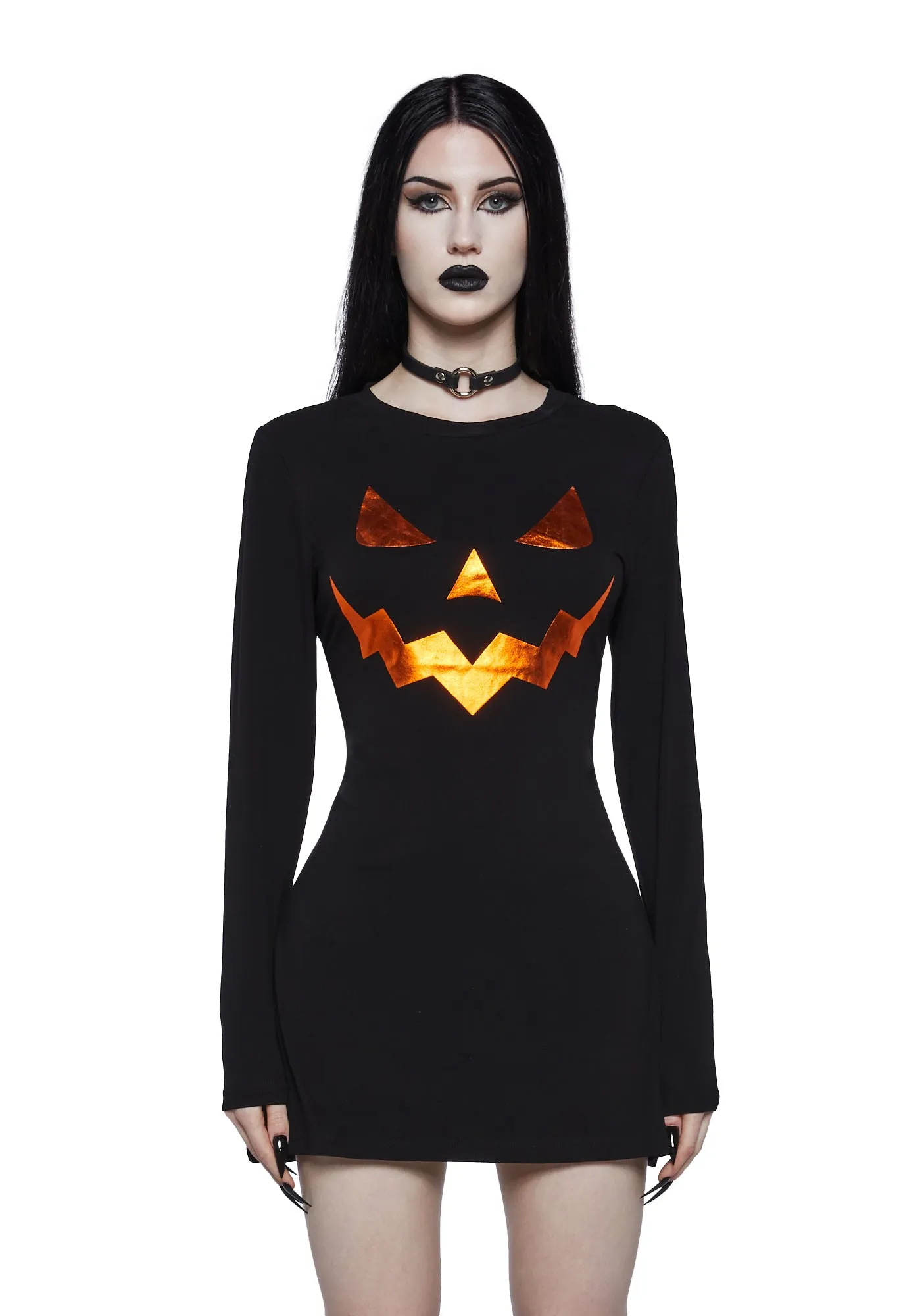 Wicked Thots Pumpkin Mini Dress sold by Dolls Kill