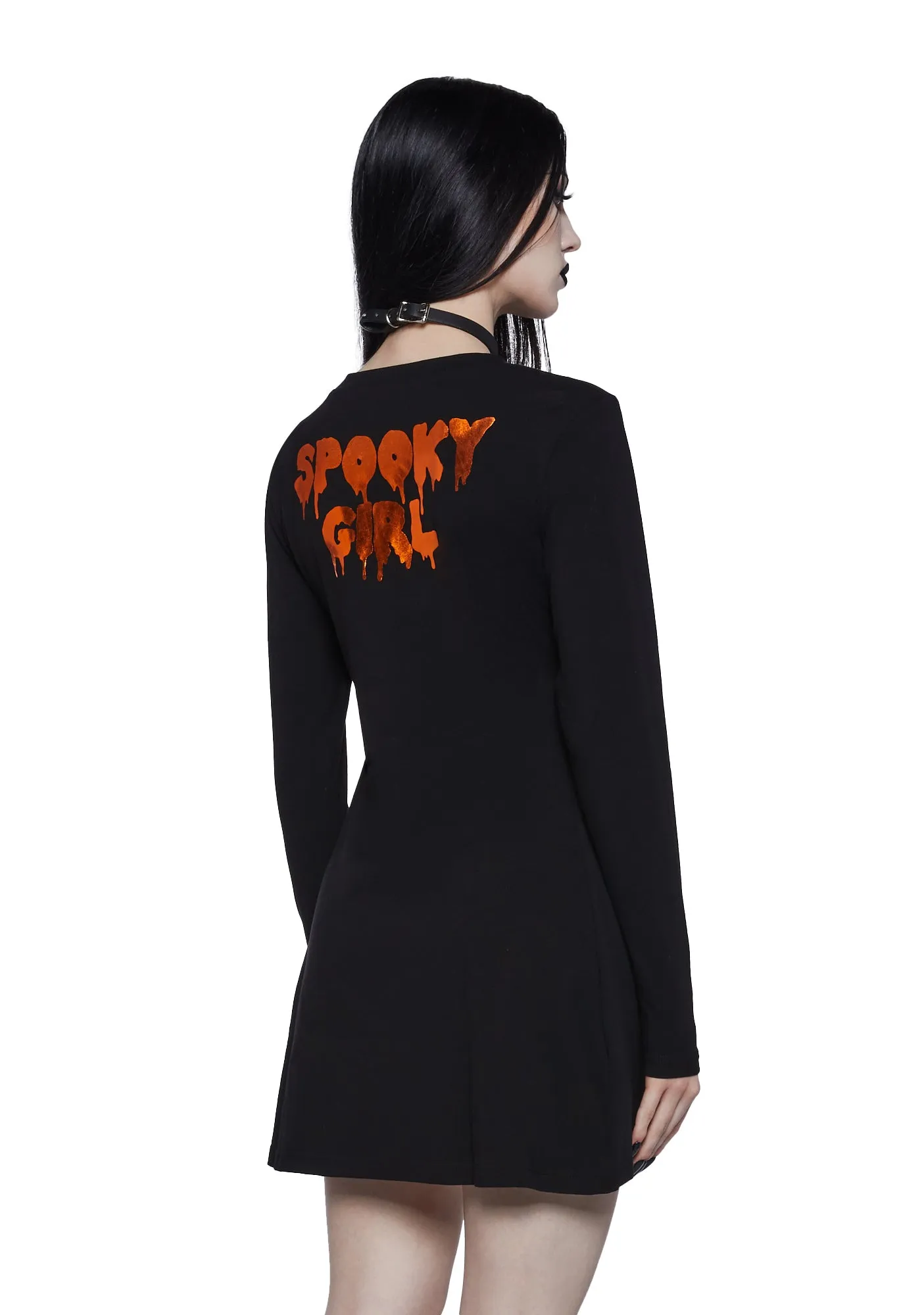 Wicked Thots Pumpkin Mini Dress sold by Dolls Kill product image thumbnail 5