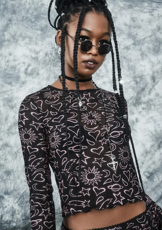 Girl Of Ur Nightmares Crop Top sold by Dolls Kill