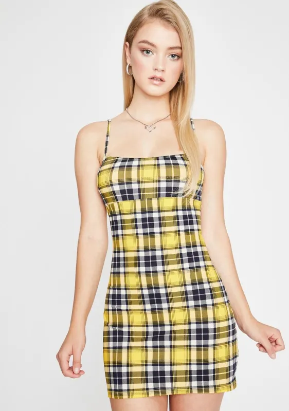 Totally Buggin' Plaid Dress sold by Dolls Kill