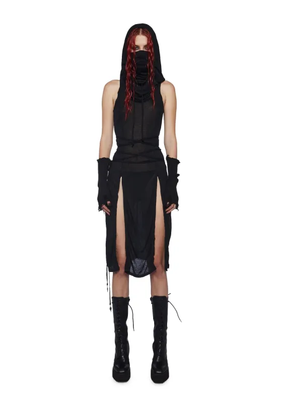 Flanger Hooded Jersey Tunic Dress sold by Dolls Kill