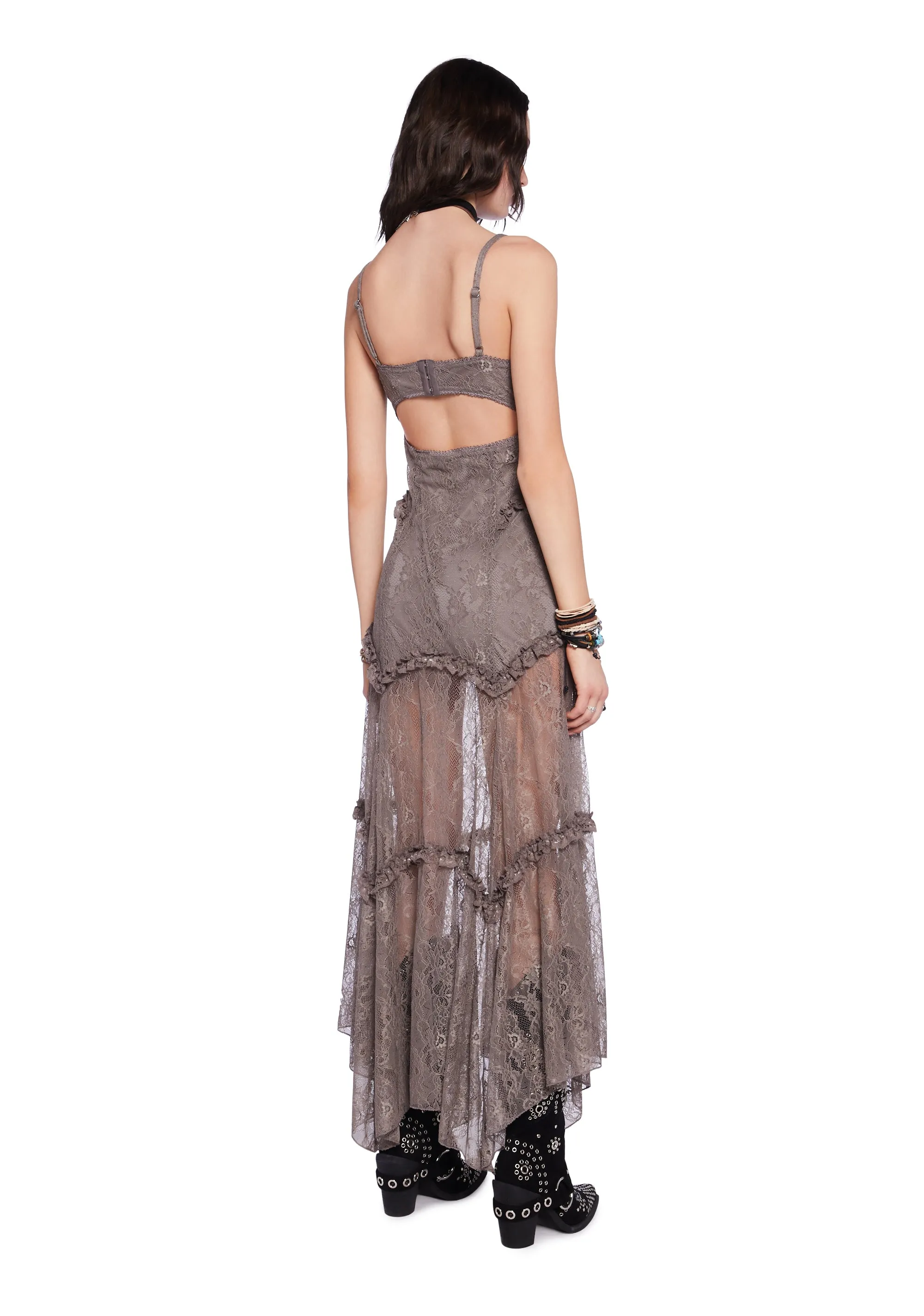 Imagined West Maxi Dress - Brown sold by Dolls Kill product image thumbnail 4