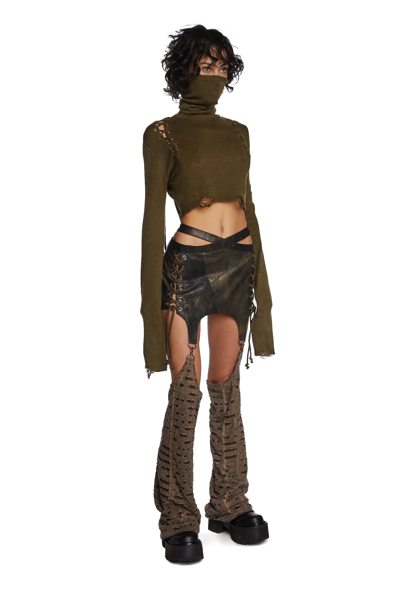 Echo Skirt With Leg Warmers sold by Dolls Kill product image thumbnail 2