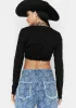 Love You Too Long Sleeve Crop Top sold by Dolls Kill