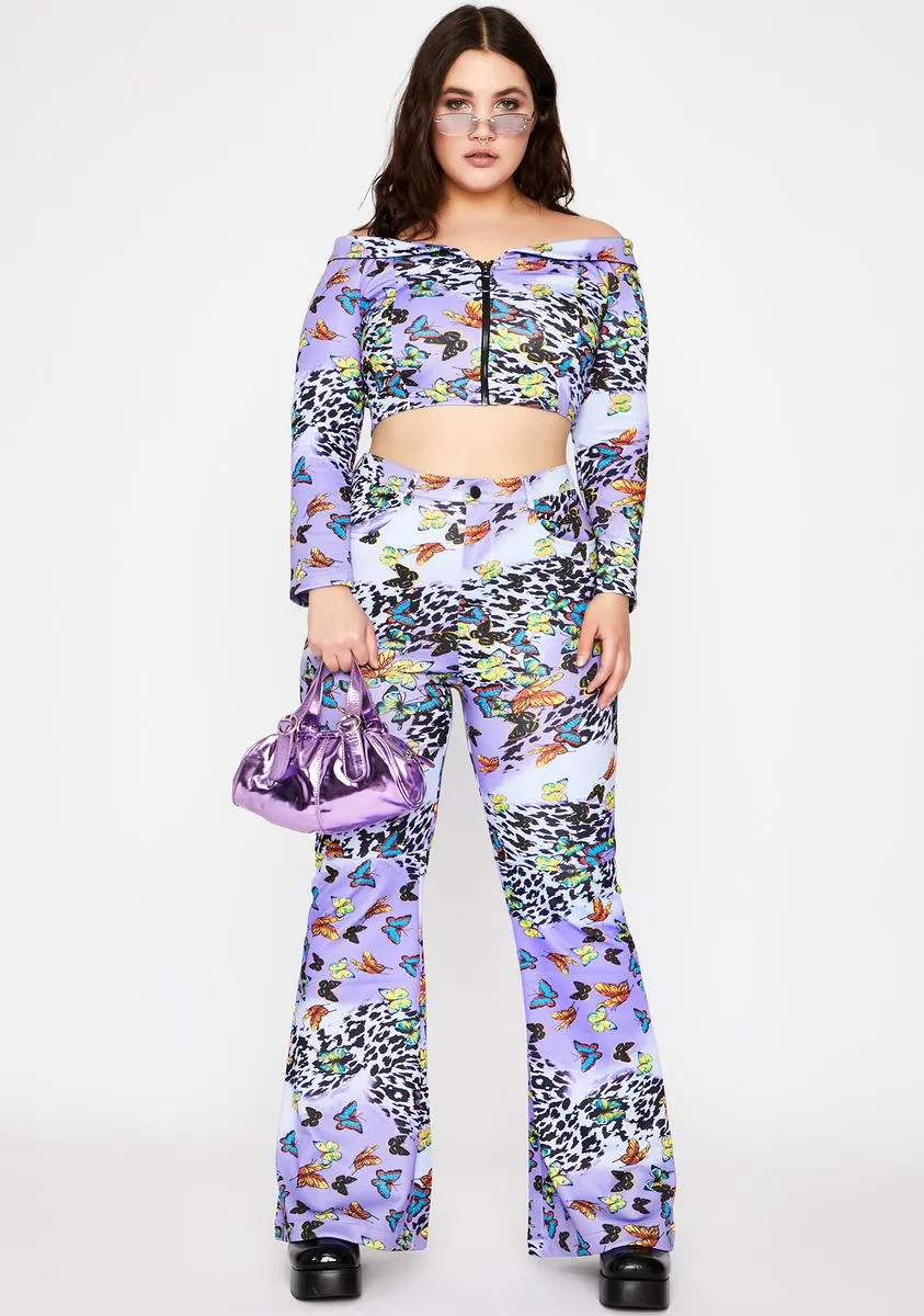 Lilac Her Wild Fusion Crop Top sold by Dolls Kill product image thumbnail 3