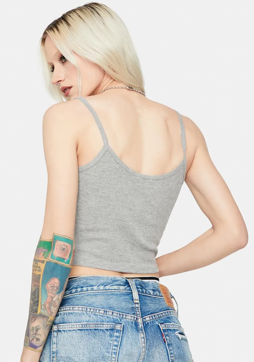 Metal Sparks Fly Ribbed Crop Tank sold by Dolls Kill product image thumbnail 4