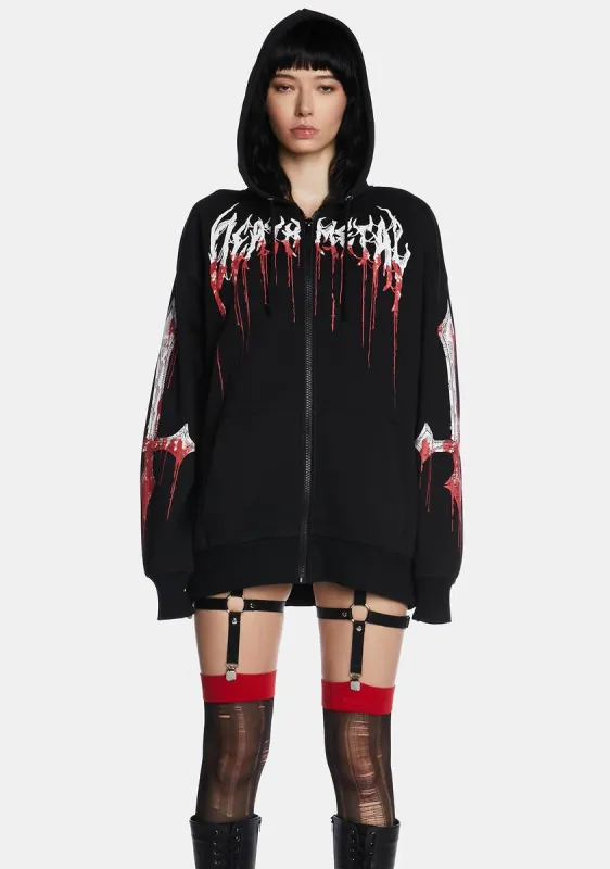 Heavy Metal Fan Oversized Hoodie sold by Dolls Kill