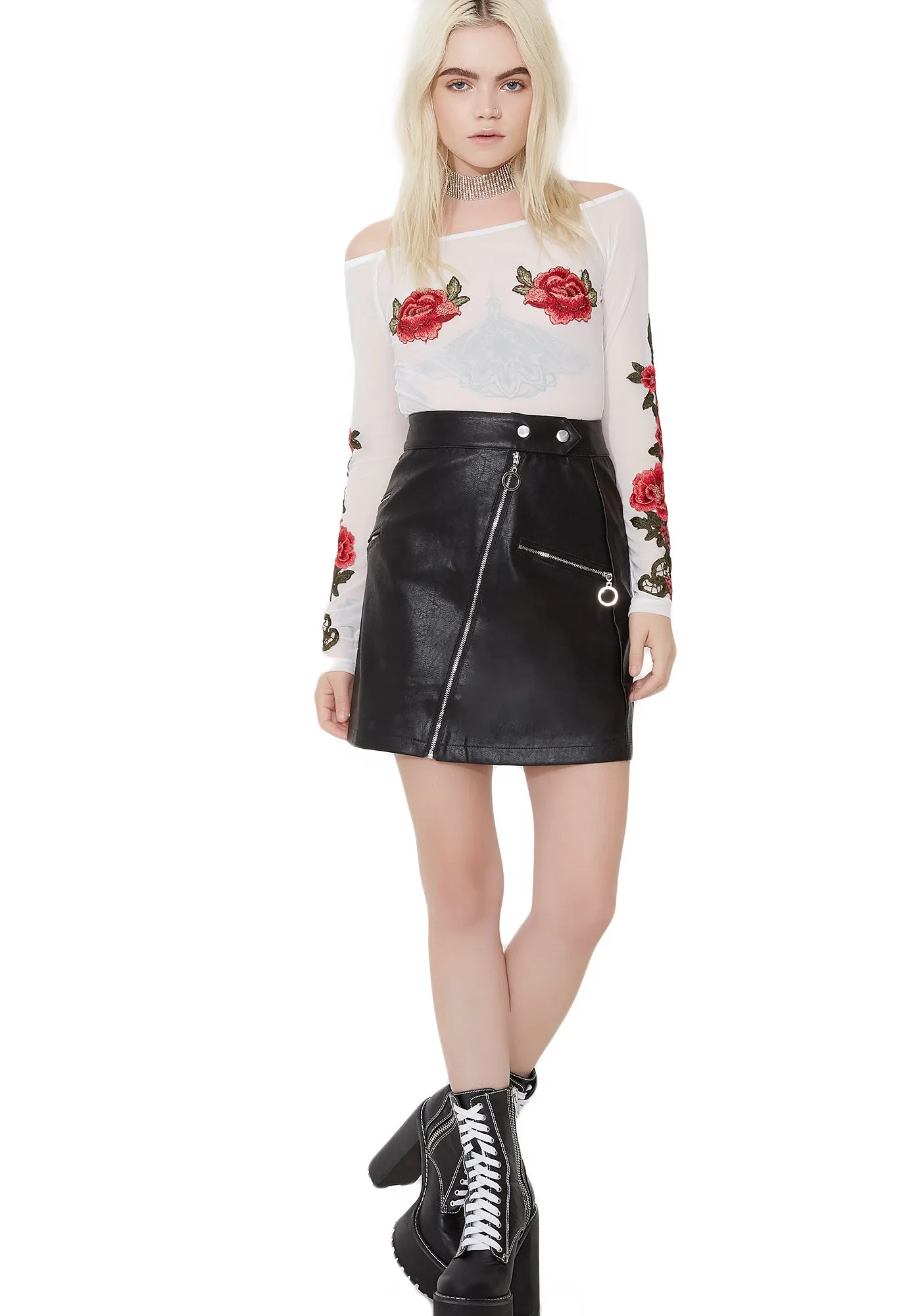 Sweet Temptation Sheer Rose Bodysuit sold by Dolls Kill product image thumbnail 5