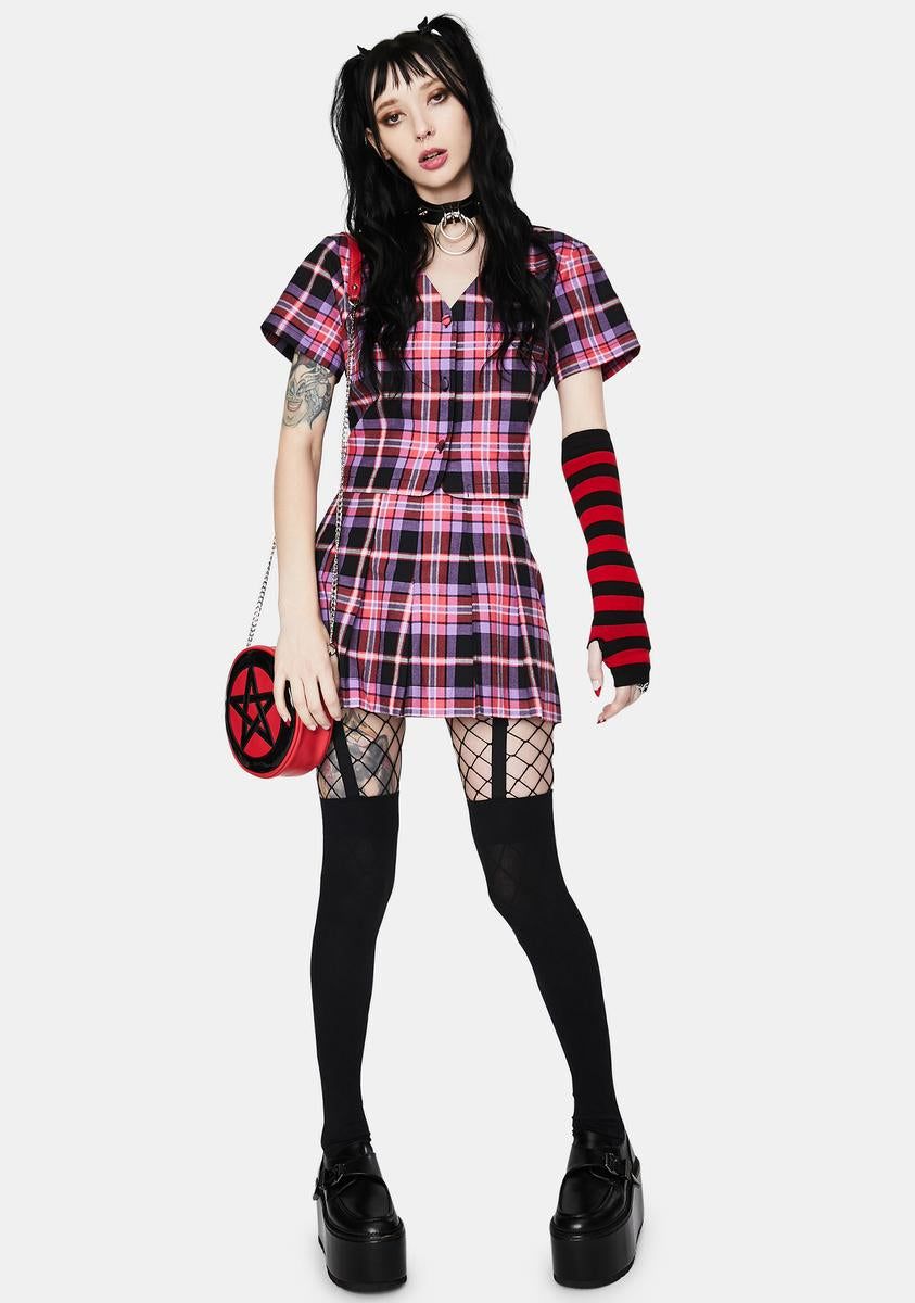 Purple Bug Off Skort sold by Dolls Kill product image thumbnail 3