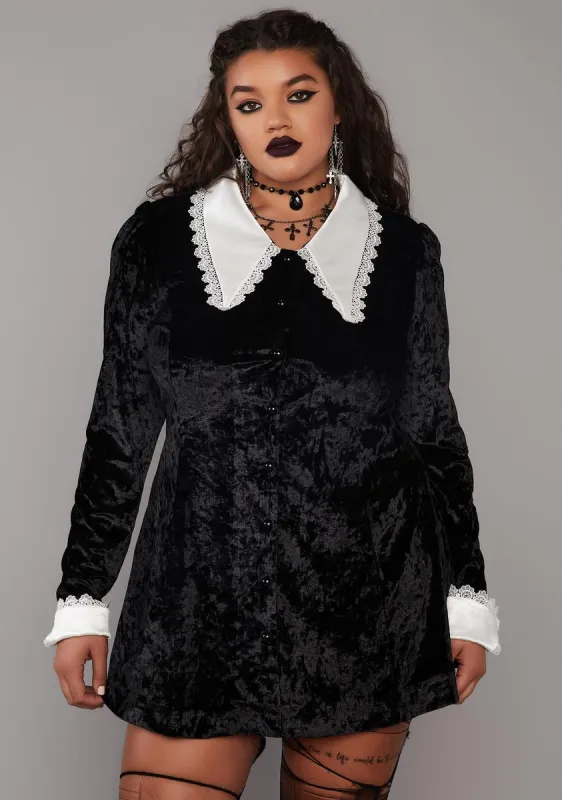 Plus Last Days Velvet Mini Dress sold by Dolls Kill