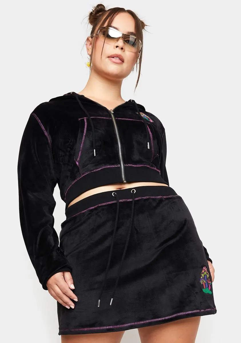 Plus Mind Trip Velour Mini Skirt sold by Dolls Kill product image thumbnail 2