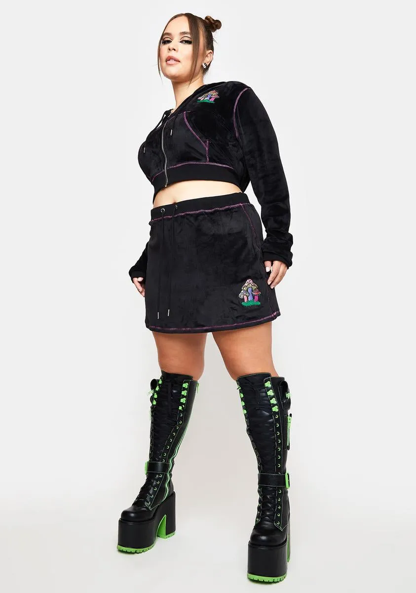Plus Mind Trip Velour Mini Skirt sold by Dolls Kill product image thumbnail 3