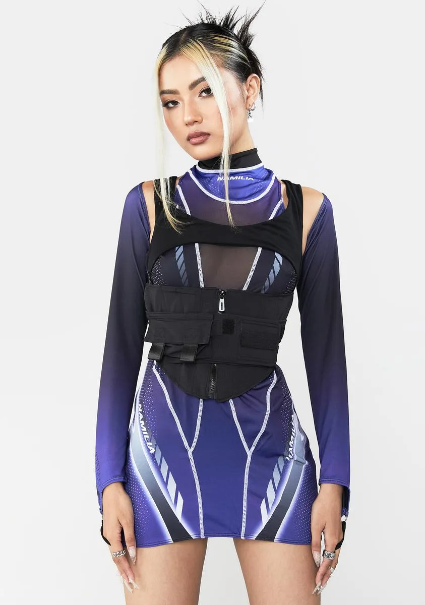 Corset Dress With Detachable Sleeves sold by Dolls Kill