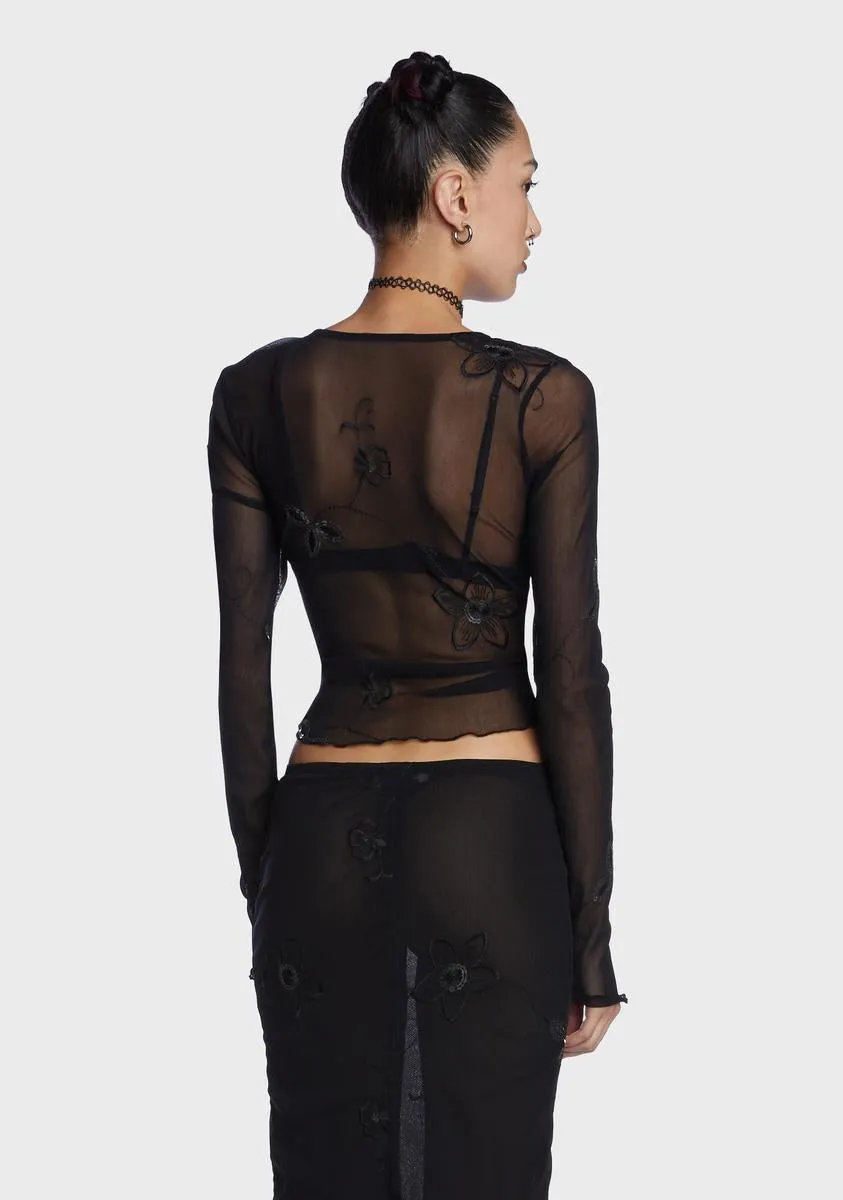 Tough Exterior Sheer Crop Top sold by Dolls Kill product image thumbnail 4