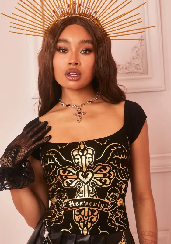 Home From Heaven Graphic Tee sold by Dolls Kill