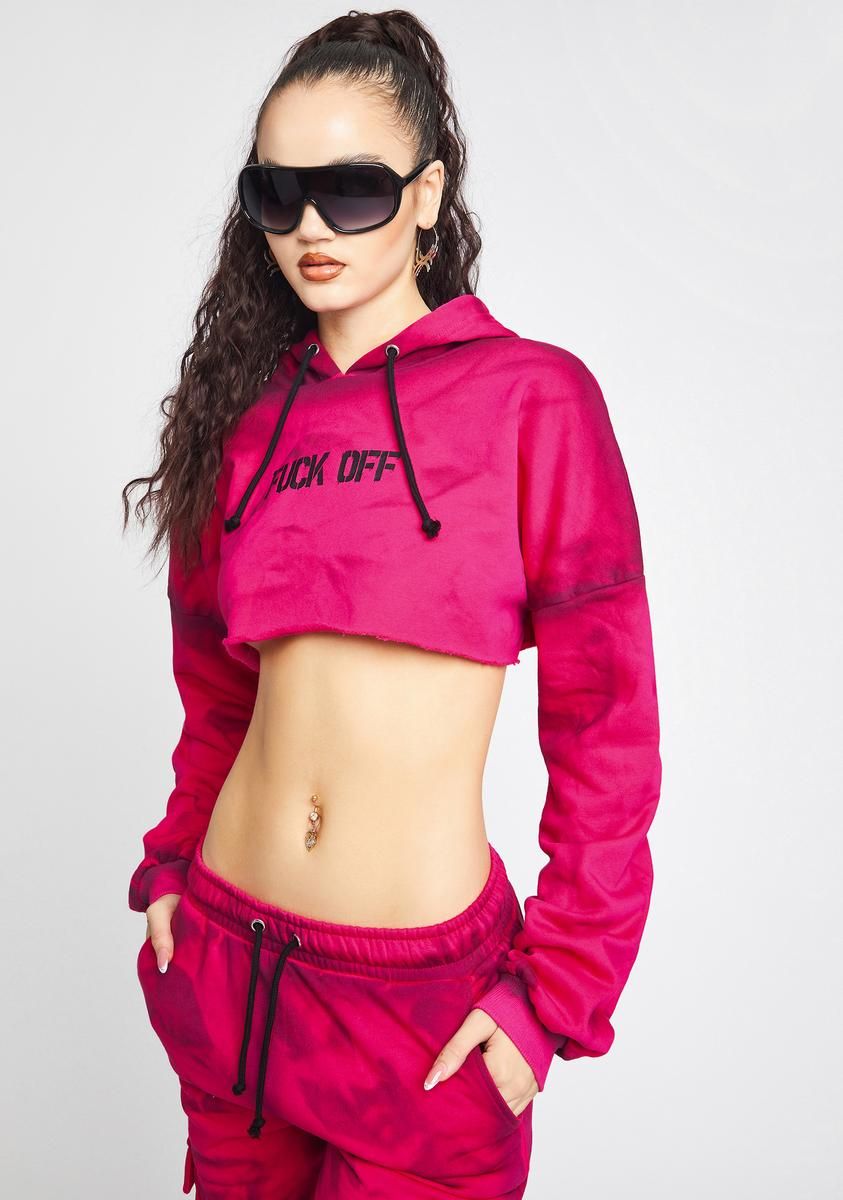Rude Mood Crop Hoodie sold by Dolls Kill product image thumbnail 2