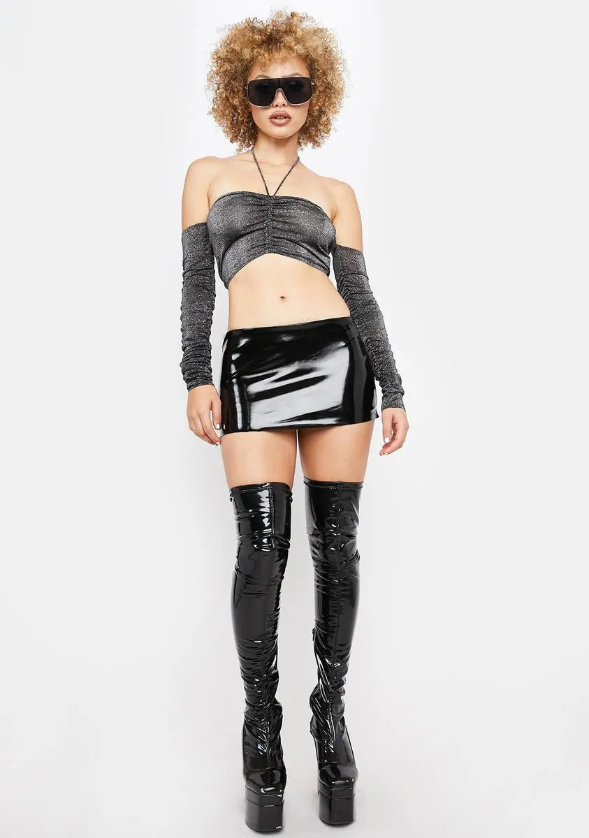 Twilight Chill Shimmer Crop Top sold by Dolls Kill product image thumbnail 3