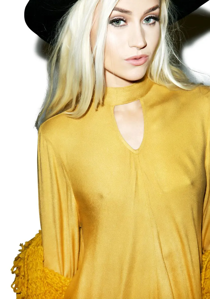 Goldenrod Marianne Faithful Dress sold by Dolls Kill product image thumbnail 3