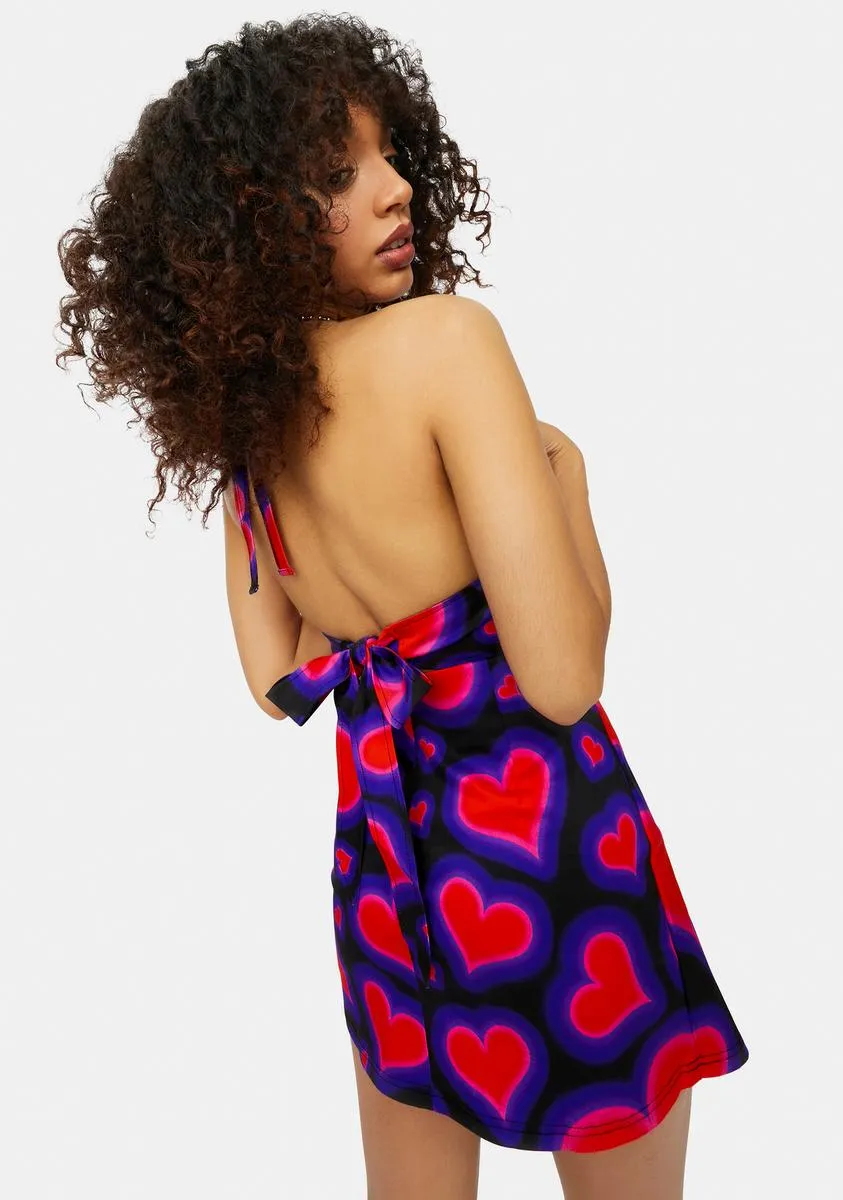 Electric Juice Heart Print Wrap Mini Skirt sold by Dolls Kill product image thumbnail 4