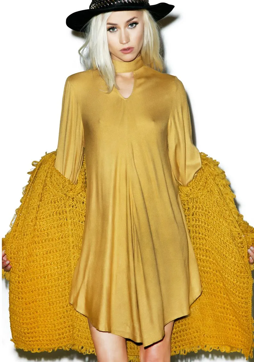 Goldenrod Marianne Faithful Dress sold by Dolls Kill