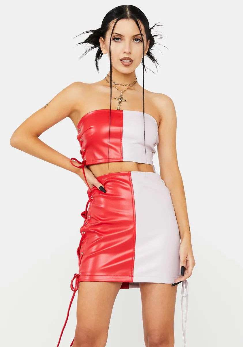 Hot Mixed Feelings Skirt Set sold by Dolls Kill