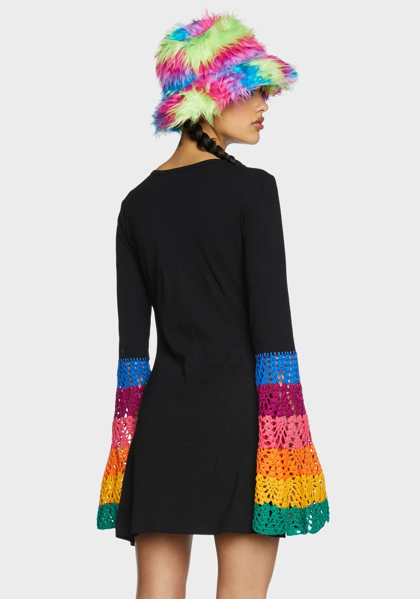 Messing With Magic Bell Sleeve Dress sold by Dolls Kill product image thumbnail 4