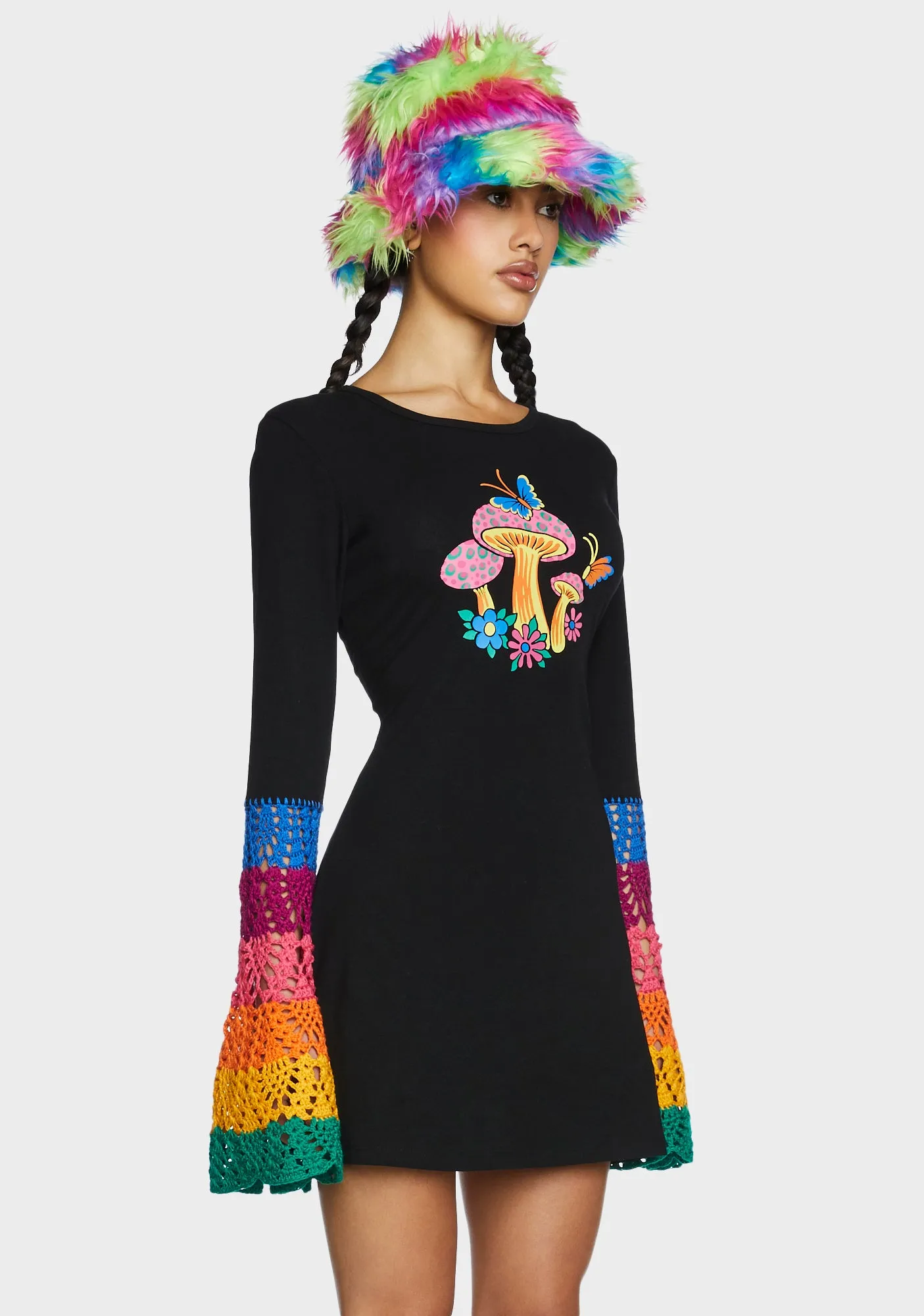 Messing With Magic Bell Sleeve Dress sold by Dolls Kill product image thumbnail 3