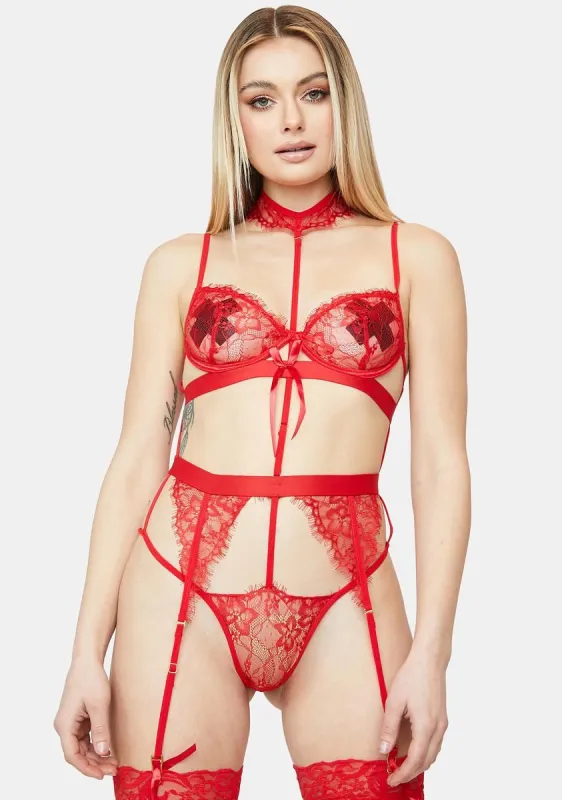 Coeur Allure Lace Lingerie Set sold by Dolls Kill