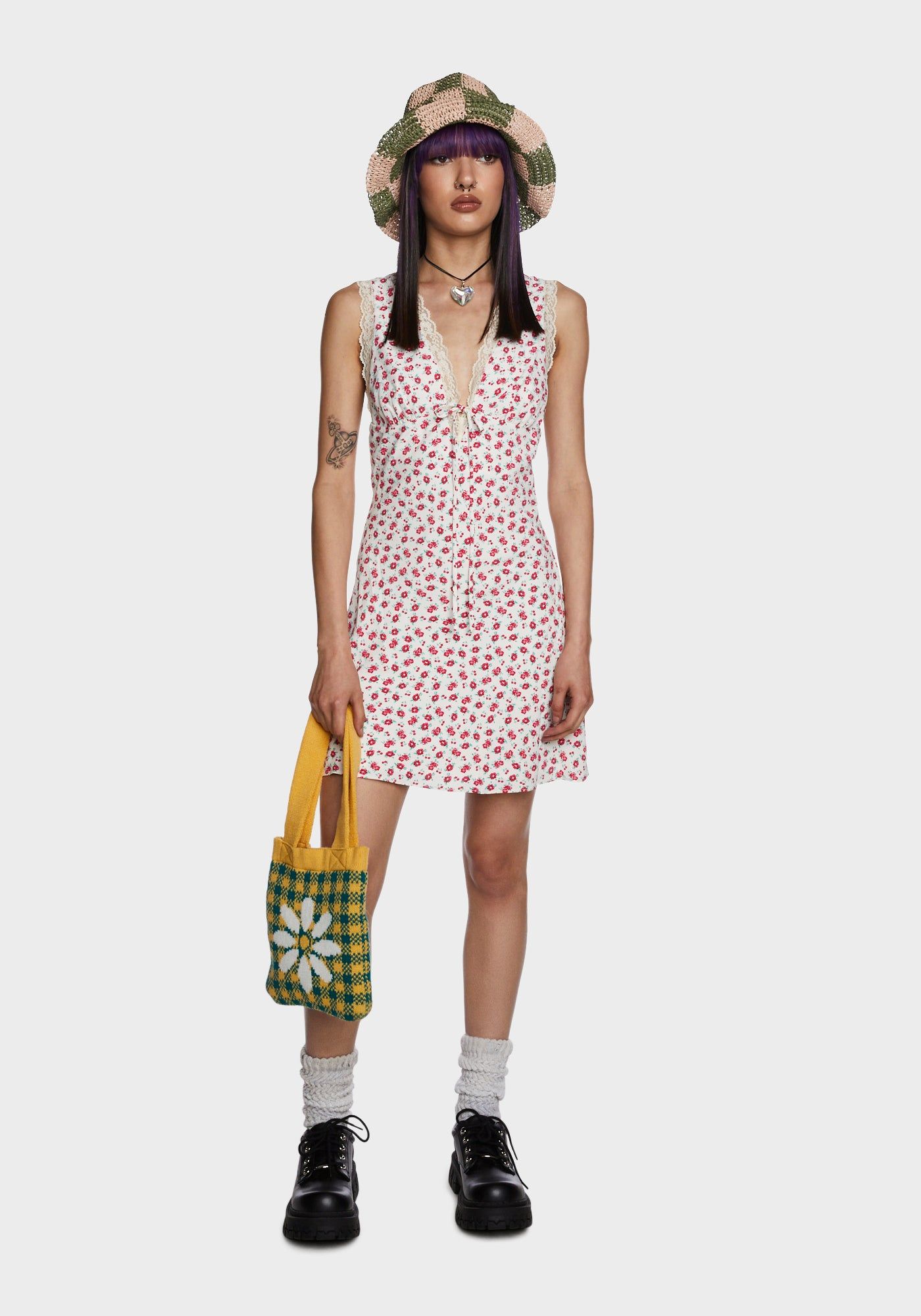 Sunlit Moments Mini Dress - White sold by Dolls Kill product image thumbnail 5