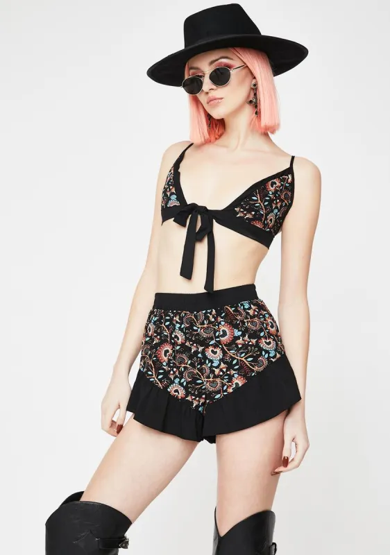 Desert Flower Bra Set sold by Dolls Kill