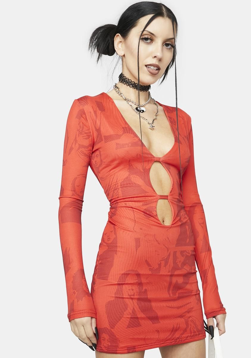 Pop Art Cut Out Dress sold by Dolls Kill product image thumbnail 2