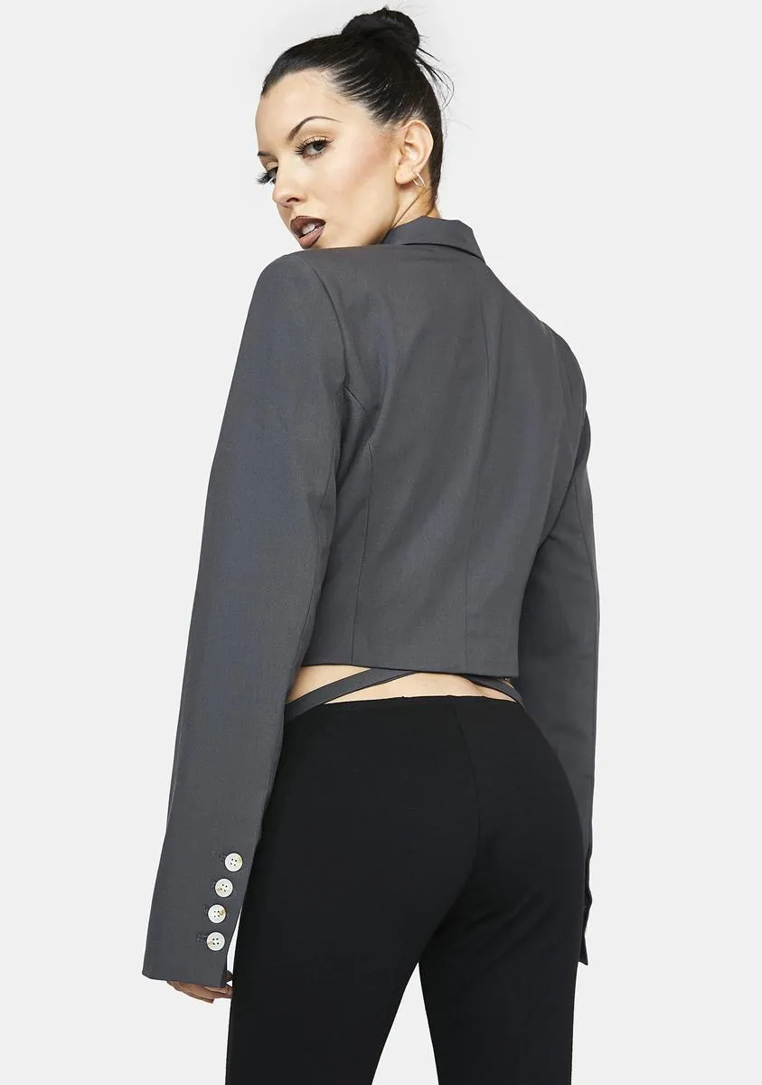 Business Realness Cropped Blazer sold by Dolls Kill product image thumbnail 4