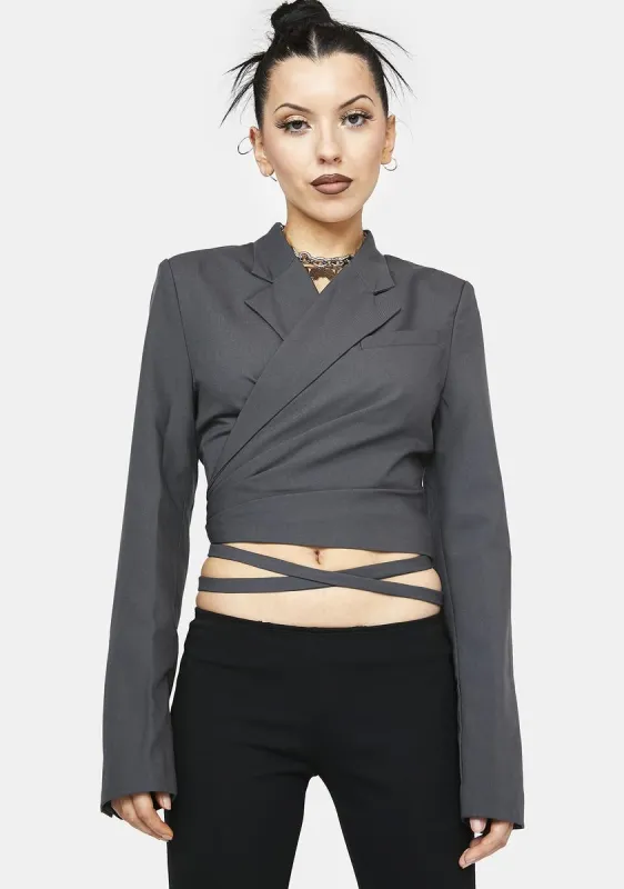 Business Realness Cropped Blazer sold by Dolls Kill