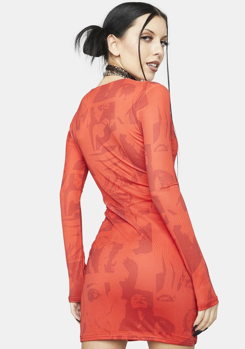 Pop Art Cut Out Dress sold by Dolls Kill product image thumbnail 4