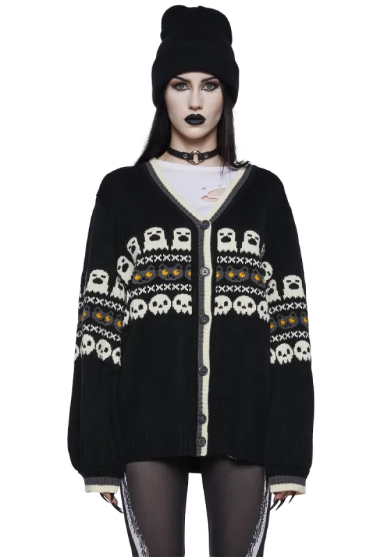 Fright Season Knit Cardigan sold by Dolls Kill